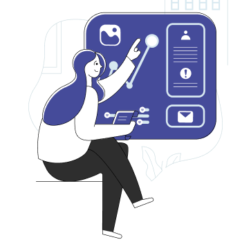 Illustration - Business, Technology, startup _ account, preferences, user, profile, settings, woman, graph, analysis
